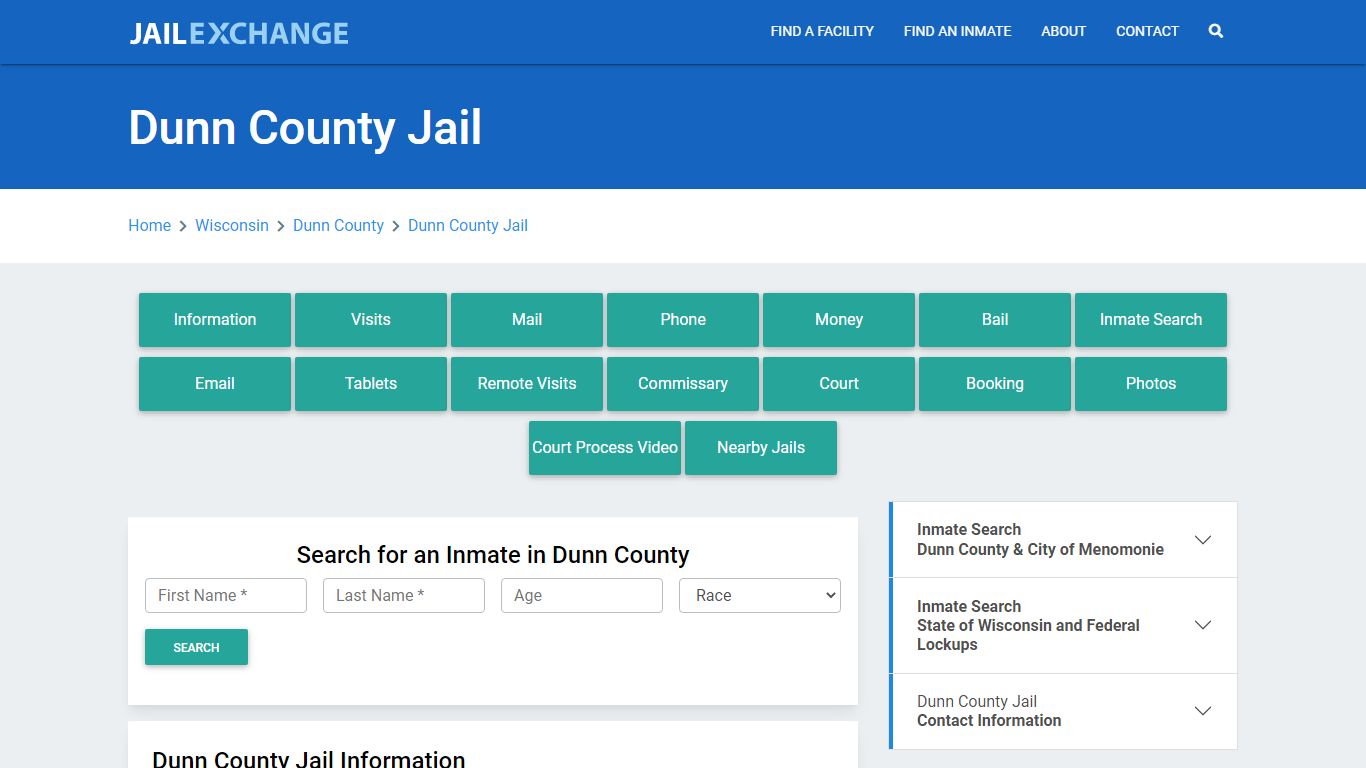 Dunn County Jail Roster Lookup, WI, Inmate Search - Jail Exchange